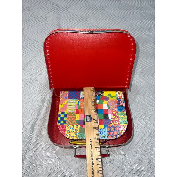 Petit Jour Paris “Elmer” Kids Suitcase Set Colorful Patchwork Elephant Set of 2 - Picture 5 of 13